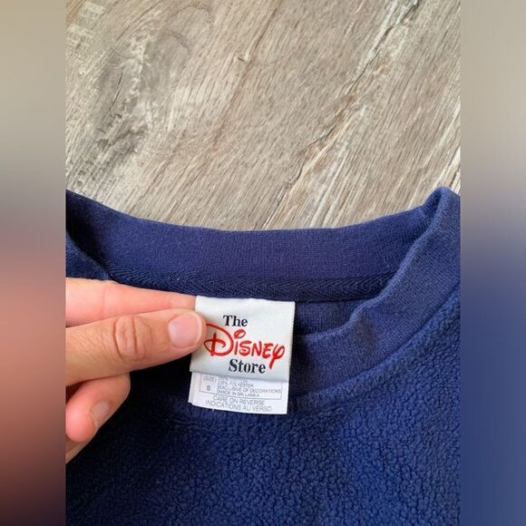 VTG Disney Mickey Goofy Embroidered Sweatshirt Pullover Blue Graphic Size S M - Picture 8 of 11